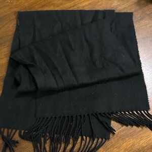 Elegant Black Fringe Scarf